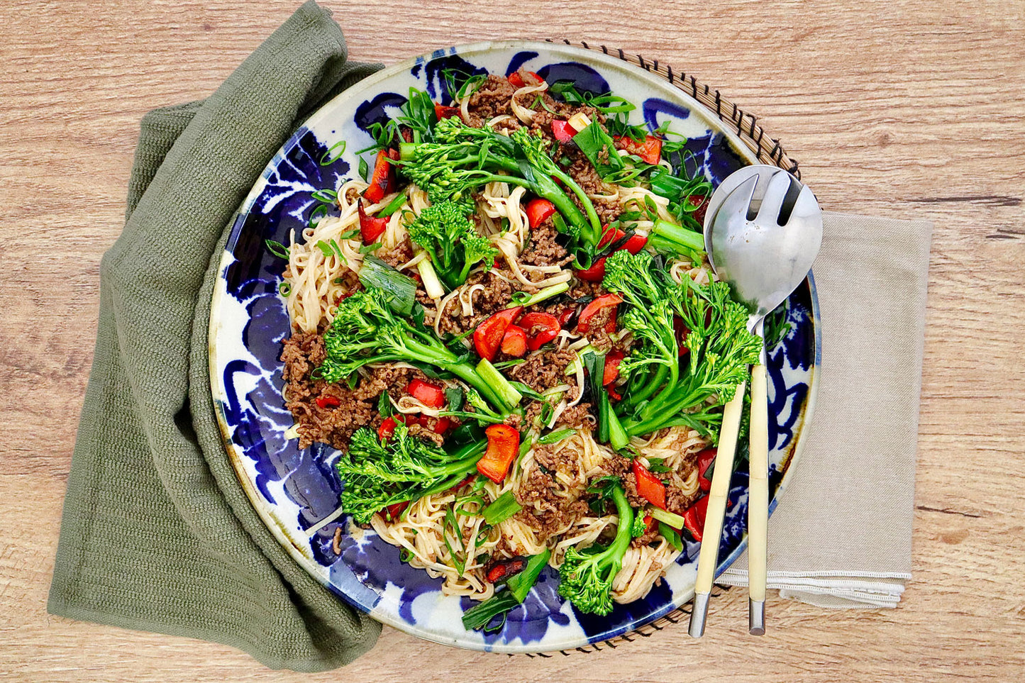 Beef and Rice Noodle Stir Fry - with Oyster Sauce and Seasonal Vegetables | Harris Farm Online