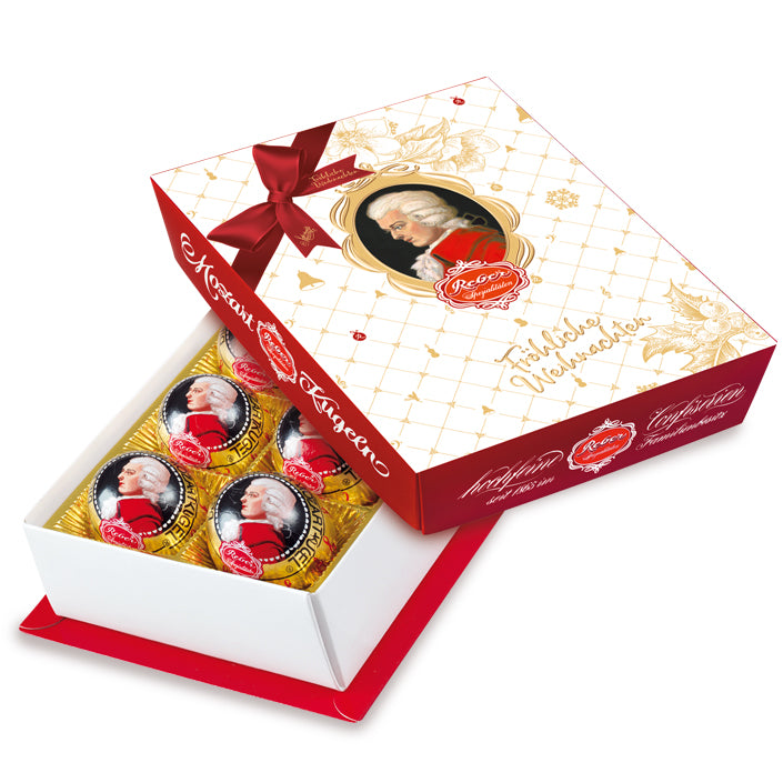 Reber Pistachio Marzipan and Nougat Chocolates Mozart Kugeln Gift Box | Harris Farm Online