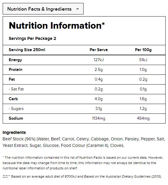 Campbells Real Stock Beef 1L