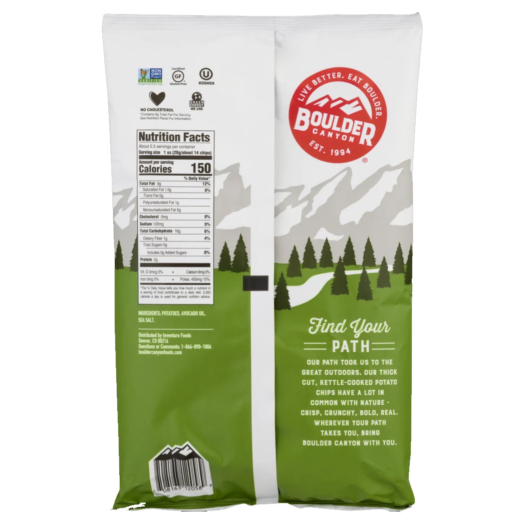 Boulder Canyon - Kettle Potato Chips - Classic Sea Salt - Avocado Oil