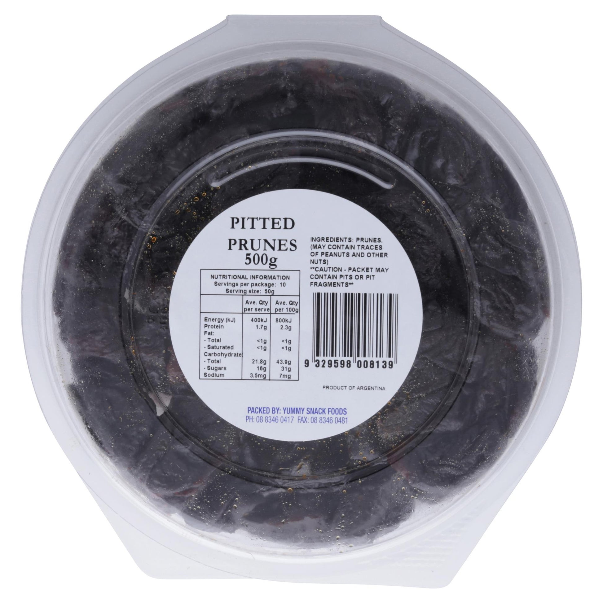 Yummy Prunes Pitted Tub 500g , Grocery-Nuts - HFM, Harris Farm Markets
 - 2