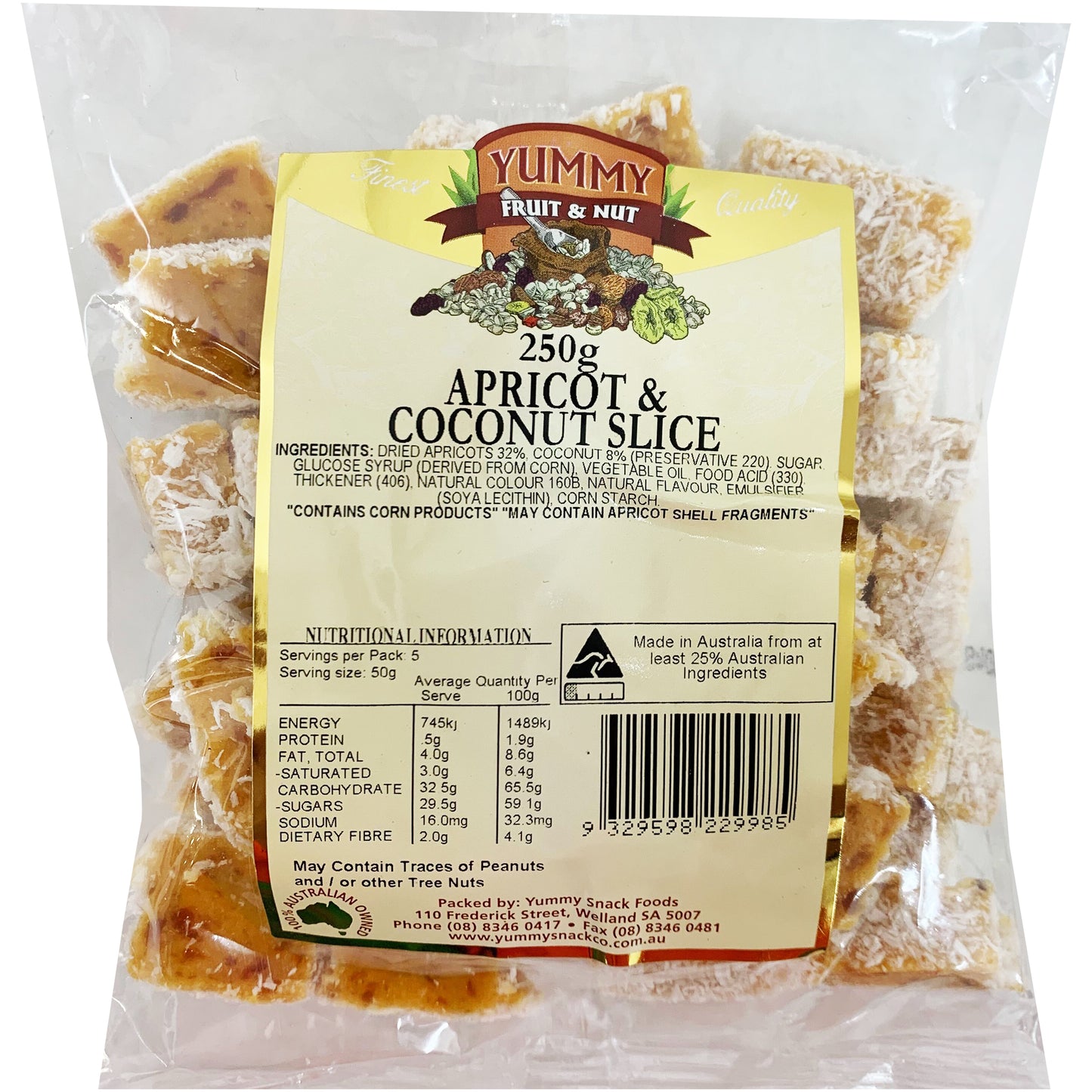 Yummy - Apricot & Coconut Slice | Harris Farm Online