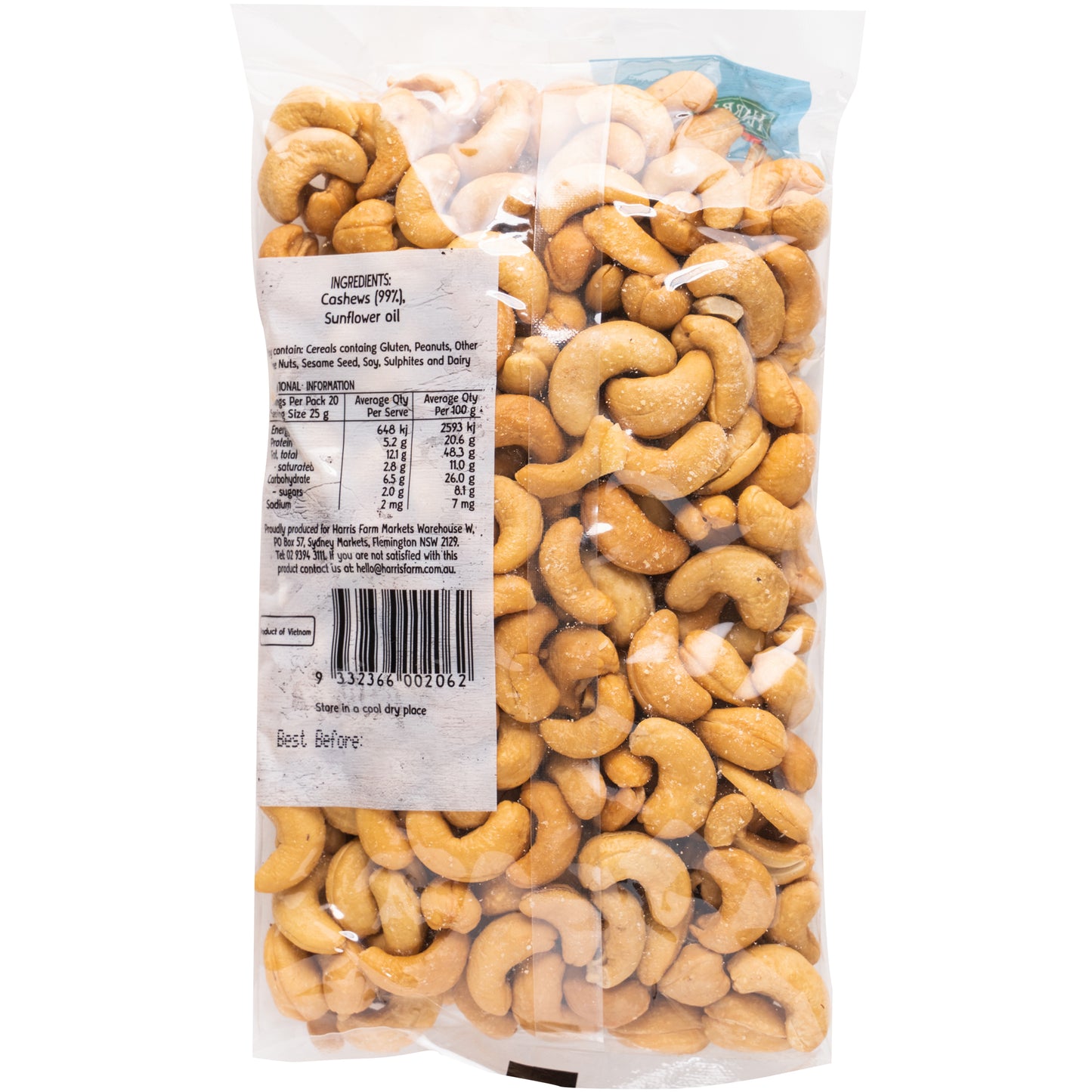 Harris Farm Cashews Roasted and Unsalted | Harris Farm Online