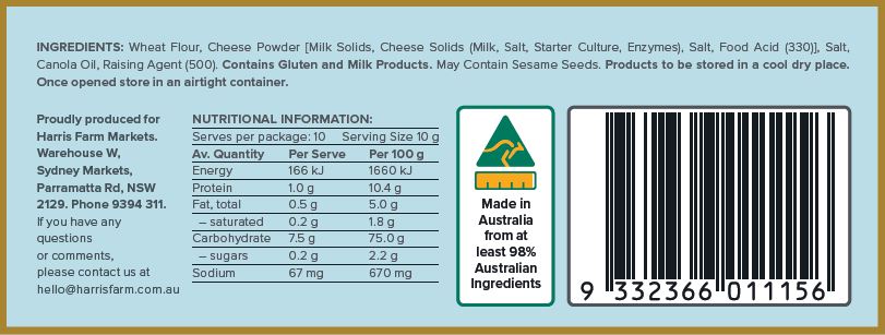 The Crackery Plain Wafer Cracker | Harris Farm Online