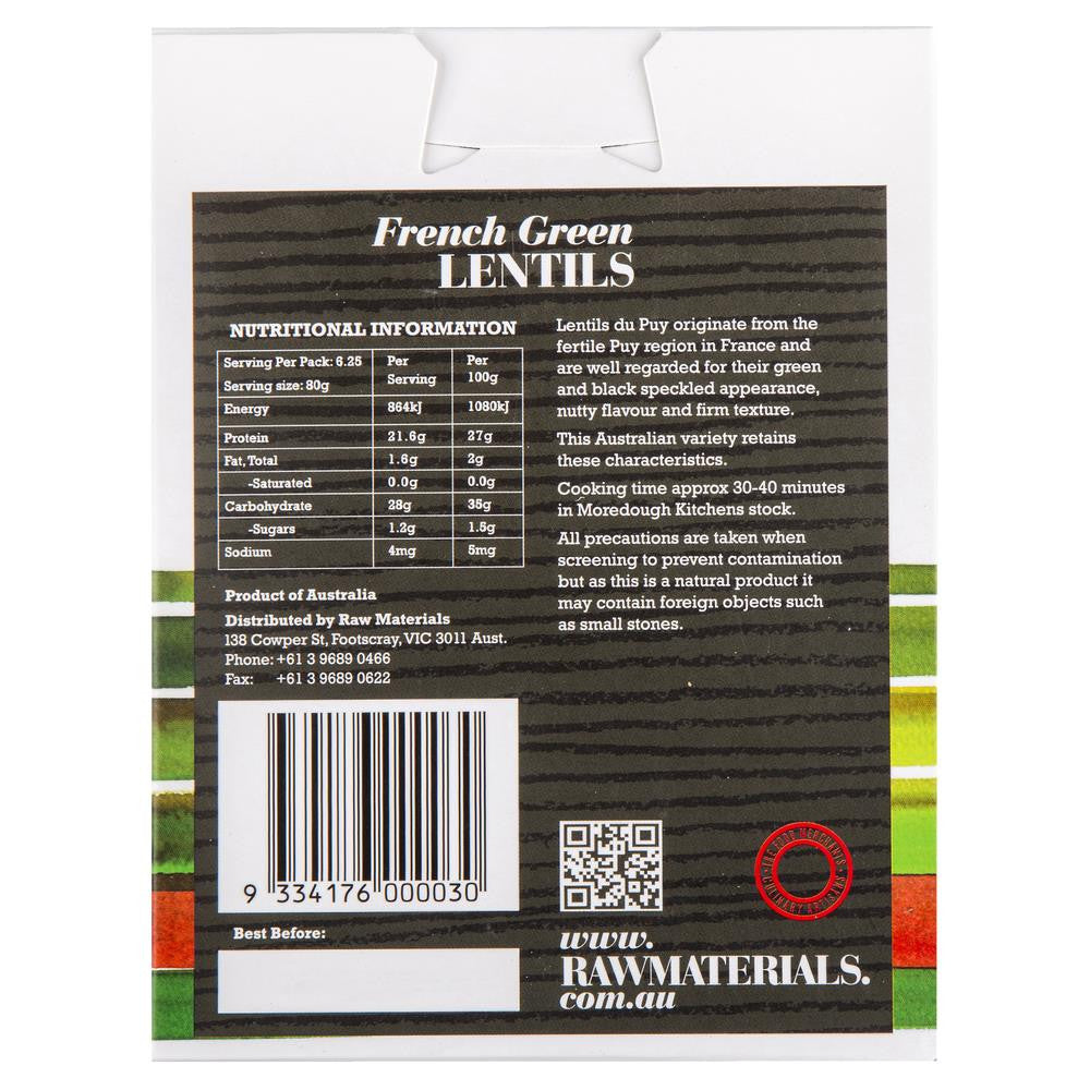 Raw Materials French Green Lentils | Harris Farm Online