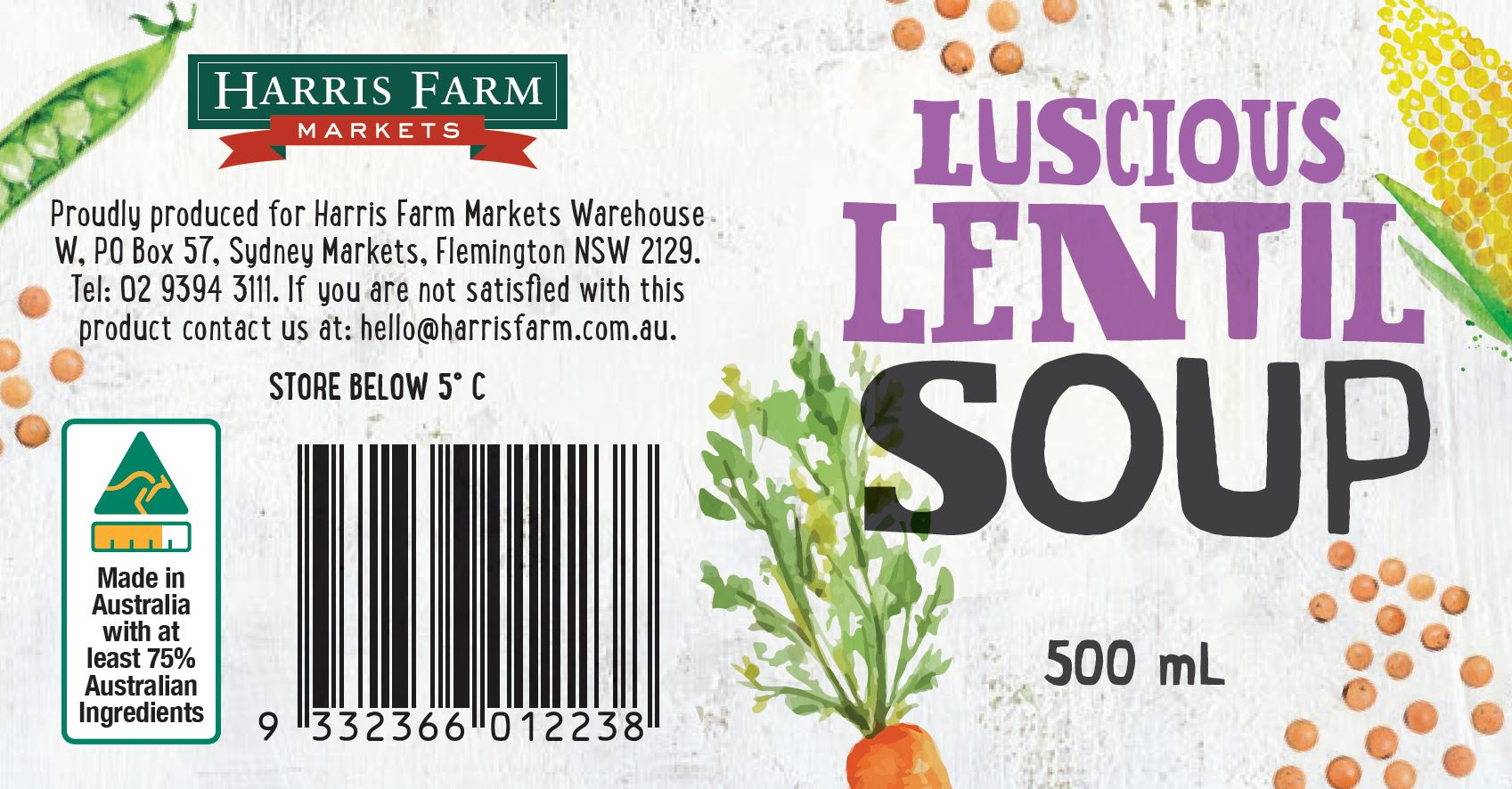 Harris Farm Soup Lentil | Harris Farm Online