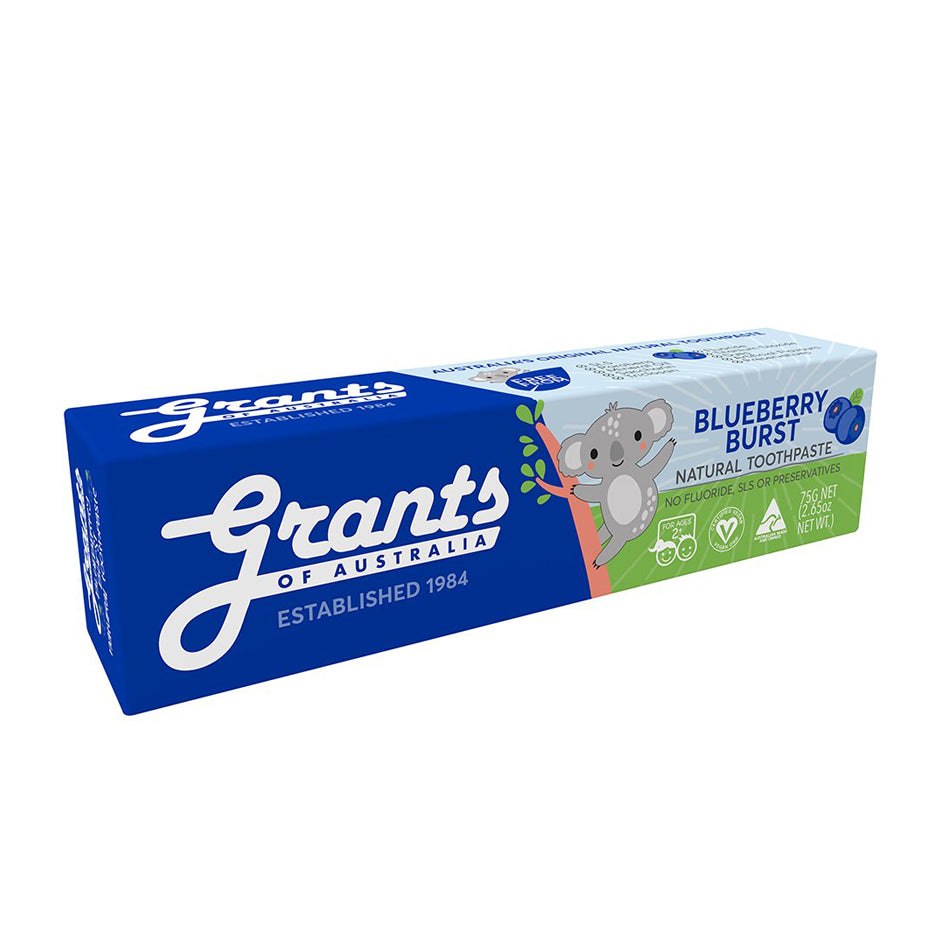 Grants Blueberry Burst Kids Natural Toothpaste Fluoride Free | Harris Farm Online