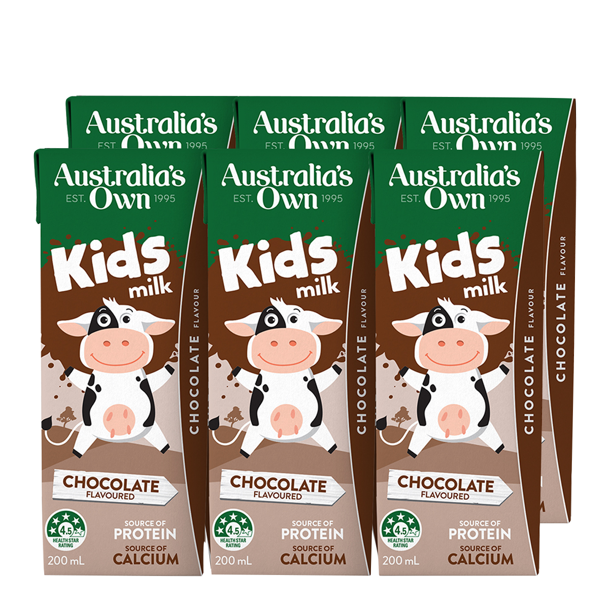 Australia's Own Kids Milk Chocolate 6x200ml