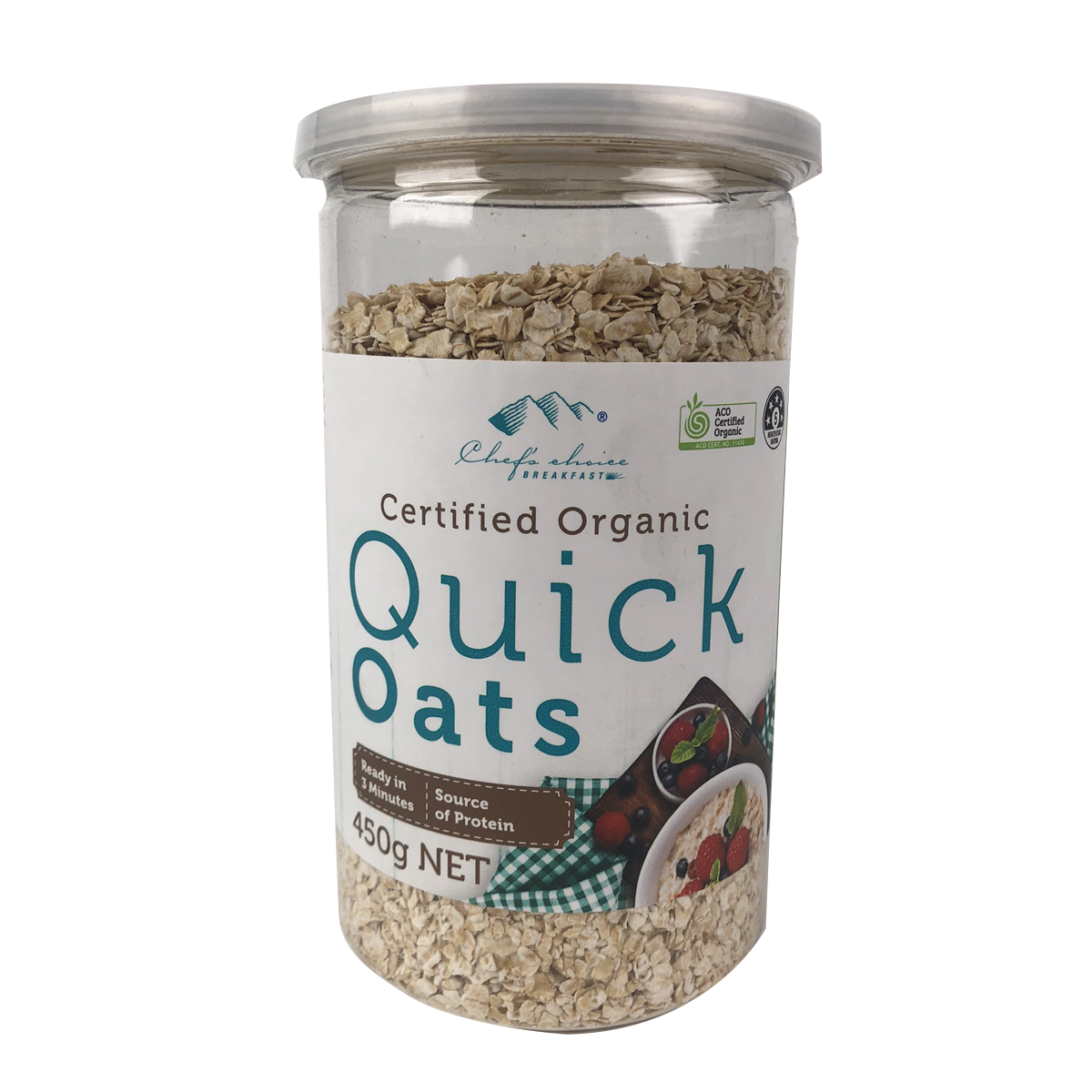 Chefs Choice Organic Quick Oats 450g