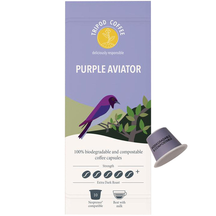 Tripod Coffee Purple Aviator Coffee Extra Dark Roast | Harris Farm Online