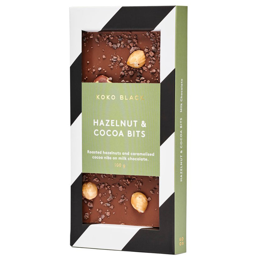 Koko Black Milk Chocolate Hazelnut and Cocoa Bits | Harris Farm Online