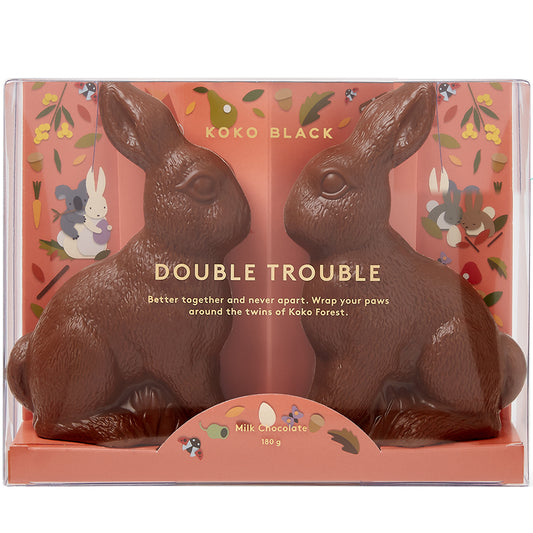 Koko Black Double Trouble Milk Chocolate Bunnies | Harris Farm Online