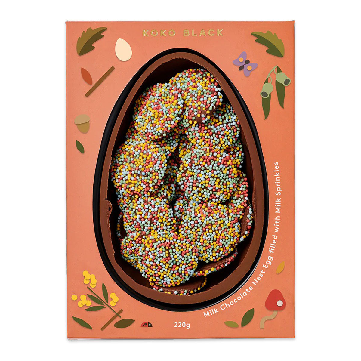 Koko Black Milk Chocolate Nest Egg Sprinkles 220g | Harris Farm Online