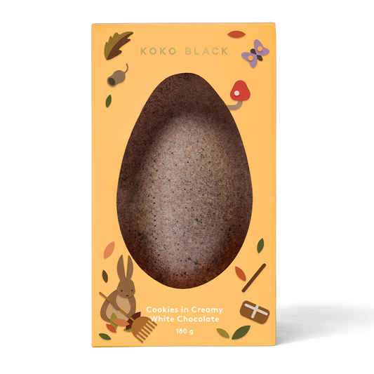 Koko Black Cookies in Creamy White Chocolate Egg 180g