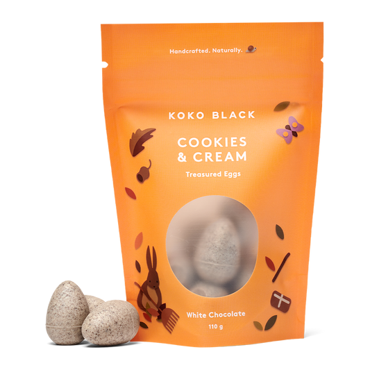 Koko Black Cookies and Cream White Chocolate Eggs 110g