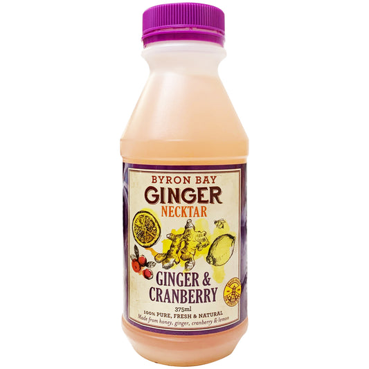 Byron Bay Ginger Necktar Ginger and Cranberry 375ml