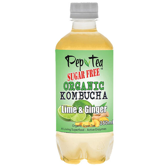 PepTea Organic GreenTea Kombucha Lime Ginger Cinnamon | Harris Farm Online