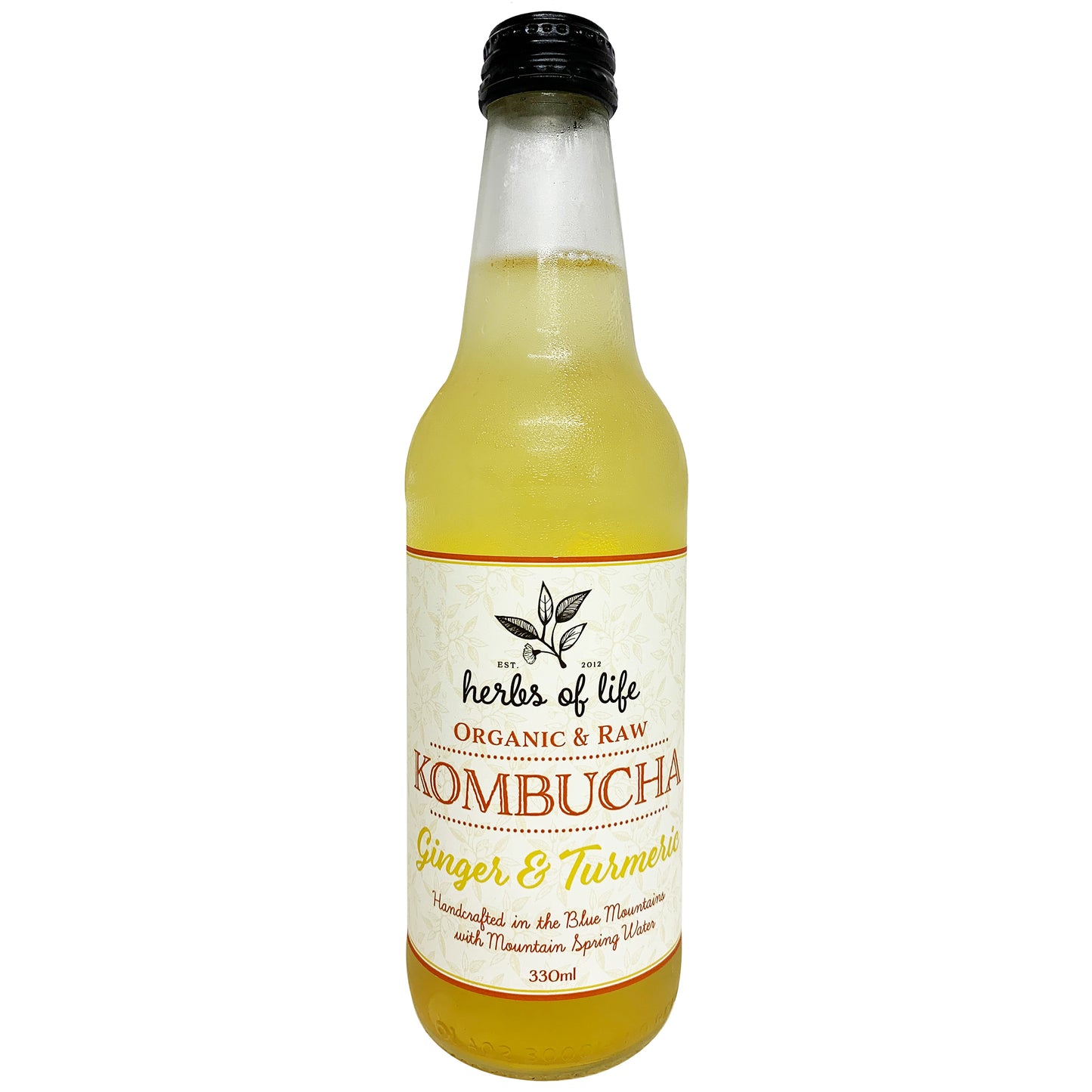 Herbs of Life Drinks Ginger and Turmeric Organic Kombucha 330ml