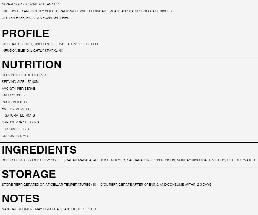 NON 7 Stewed Cherry and Coffee | Harris Farm Online