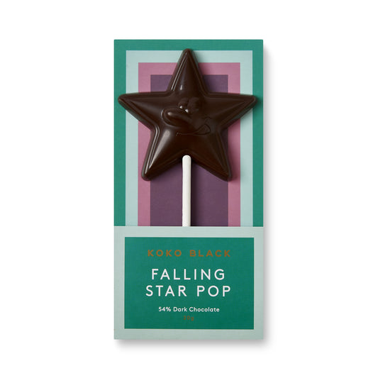 Koko Black Dark Chocolate Falling Star Pop | Harris Farm Online