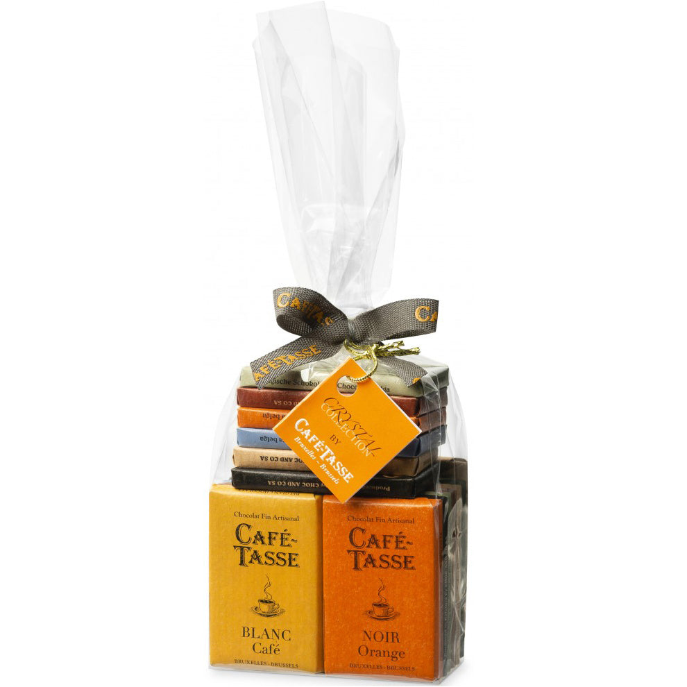 Cafe Tasse Crystal Collection Assorted Chocolate Mini Bars x20 | Harris Farm Online