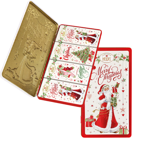 Confiserie Heidel Milk Chocolate White Christmas Tin | Harris Farm Online