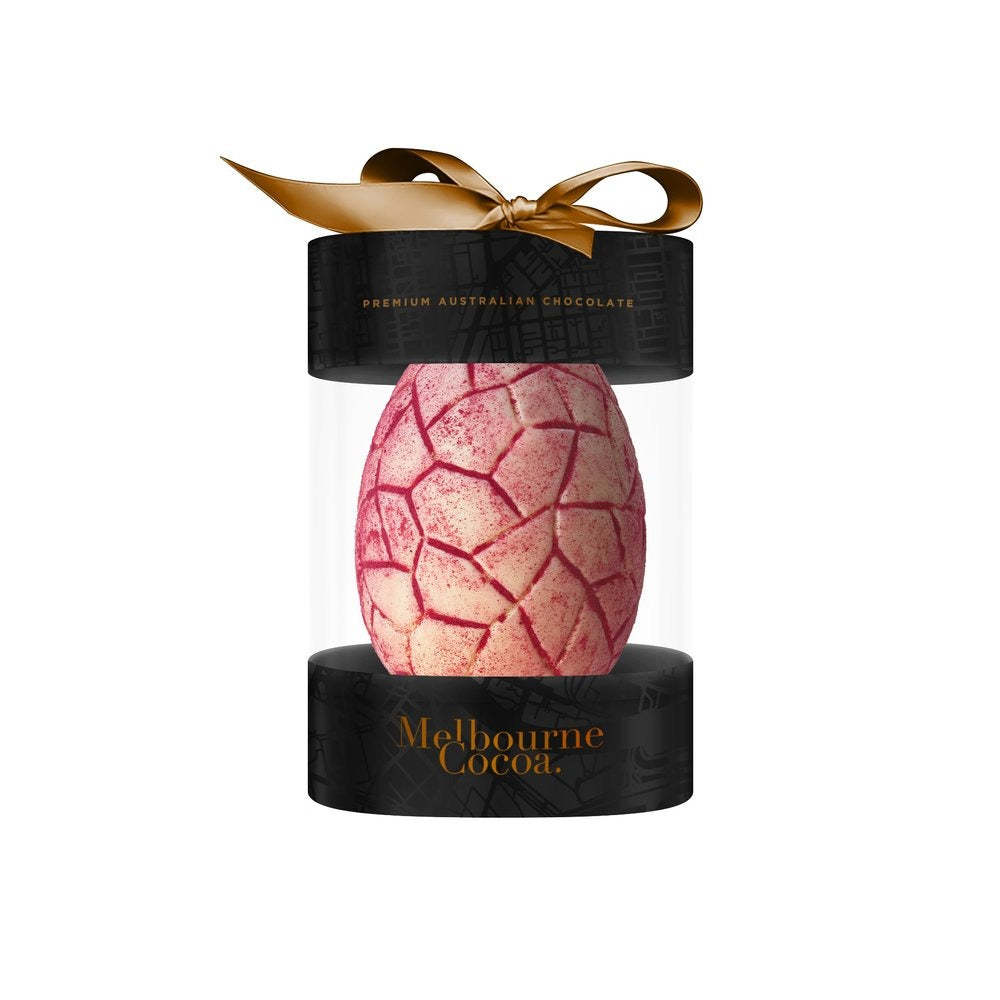 Melbourne Cocoa White Chocolate Berry Easter Egg 150g