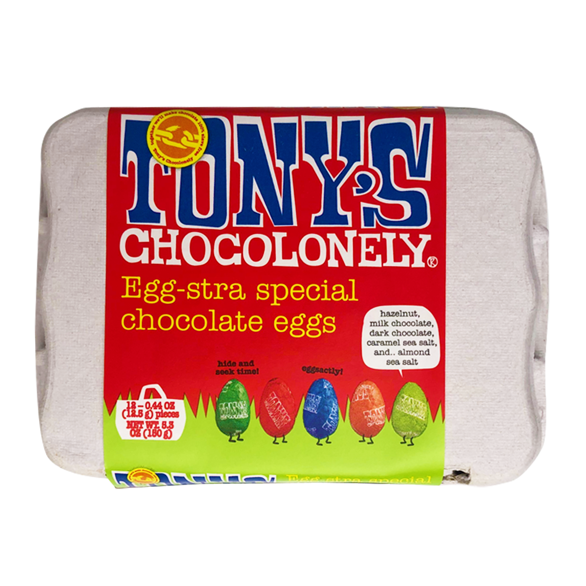 Tony's Chocolonely Chocolate Egg Carton 150g