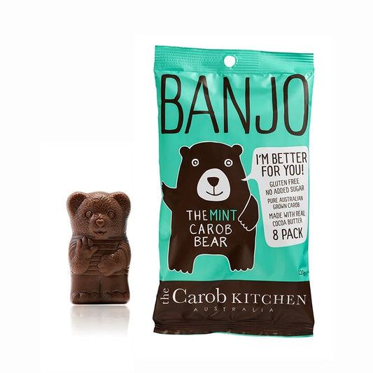 The Carob Kitchen Banjo Chocolate Bear Mint | Harris Farm Online