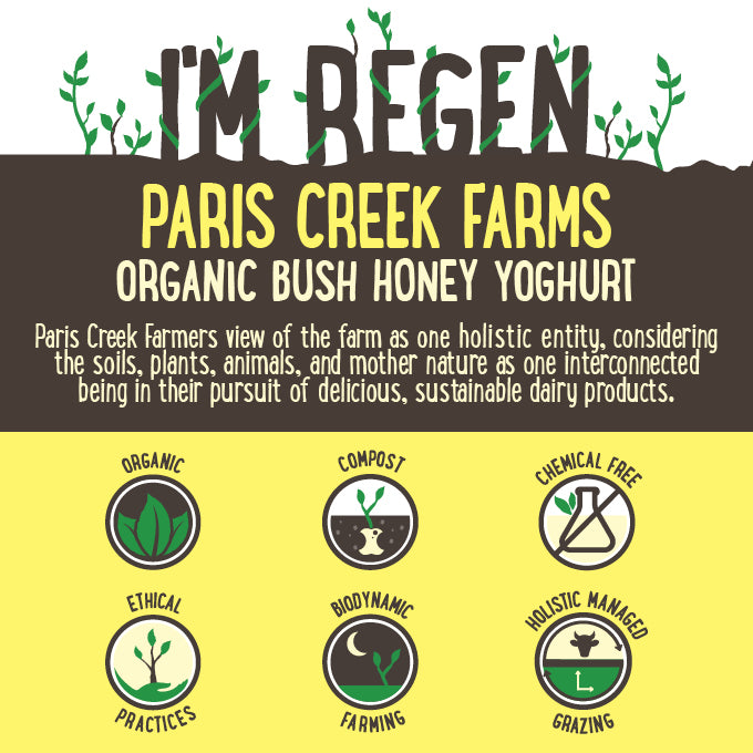 Paris Creek Farms Organic Bush Honey and Vanilla Yoghurt | Harris Farm Online