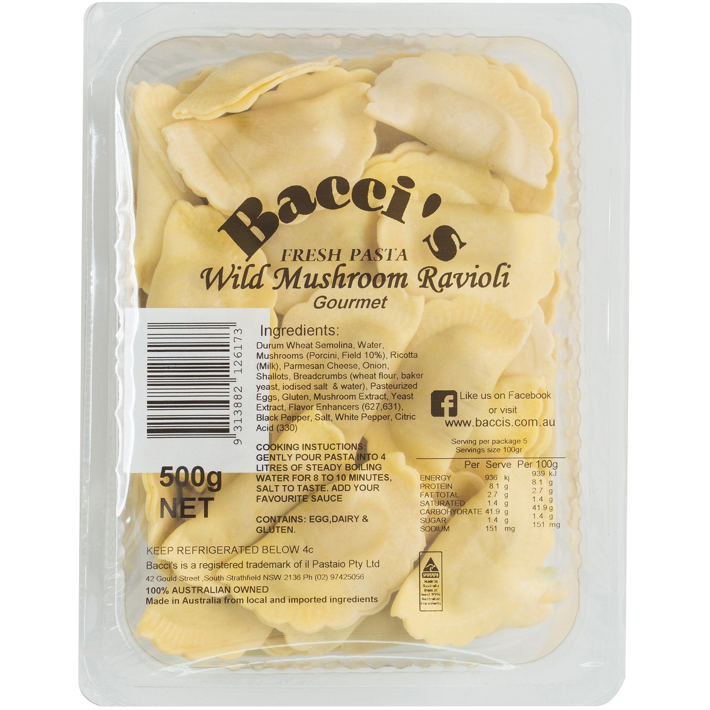 Bacci's Wild Mushroom Ravioli | Harris Farm Online