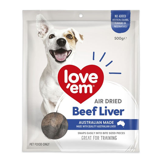 Love Em Air Dried Beef Liver Dog Treat 500g | Harris Farm Online