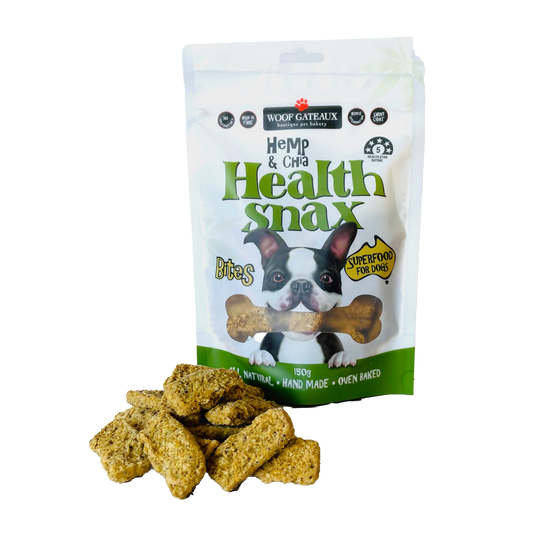 Woof Gateau Health Snax Hemp and Chia Seed 150g