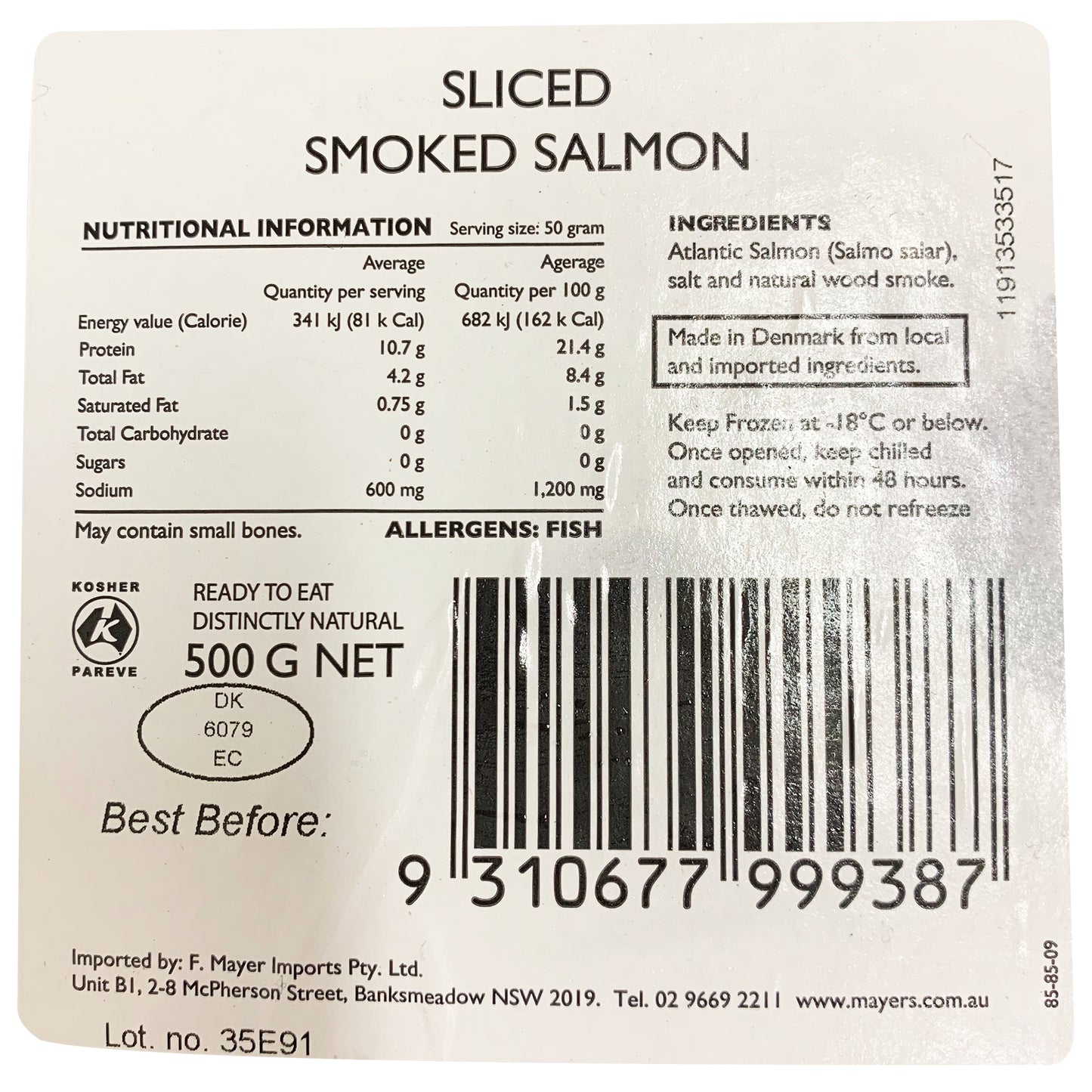 Ocean King Smoked Salmon 500g