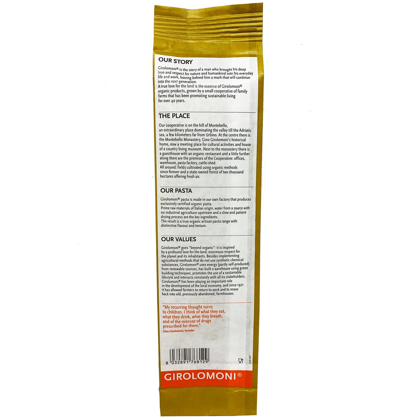 Girolomoni Organic Pasta Spaghetti 500g