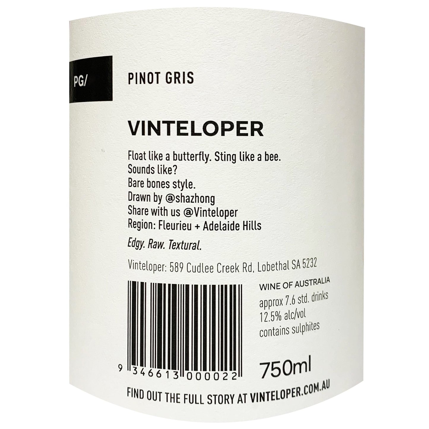 Vinteloper Pinot Gris Adelaide Hills SA 750ml