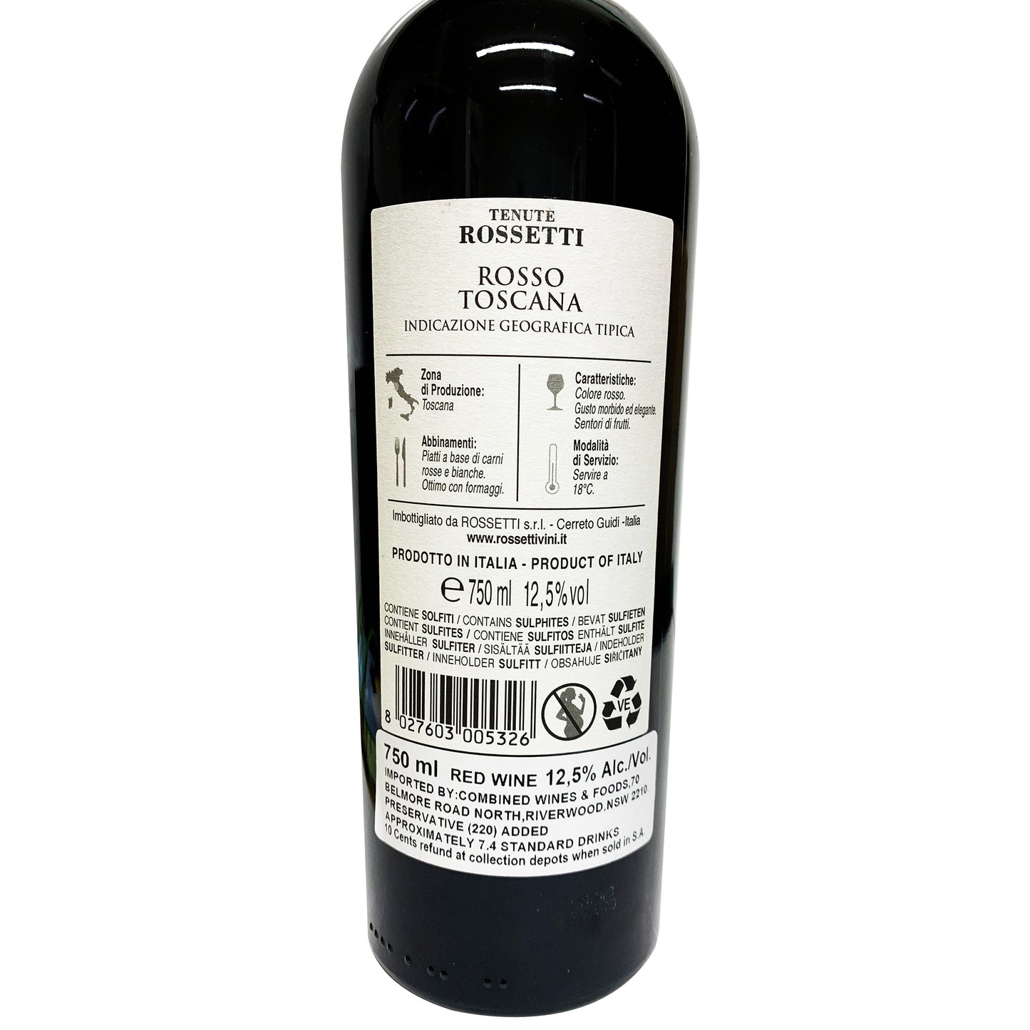 Tenute Rossetti - Red Wine - Rosso Toscana - Tuscany, Italy | Harris Farm Online