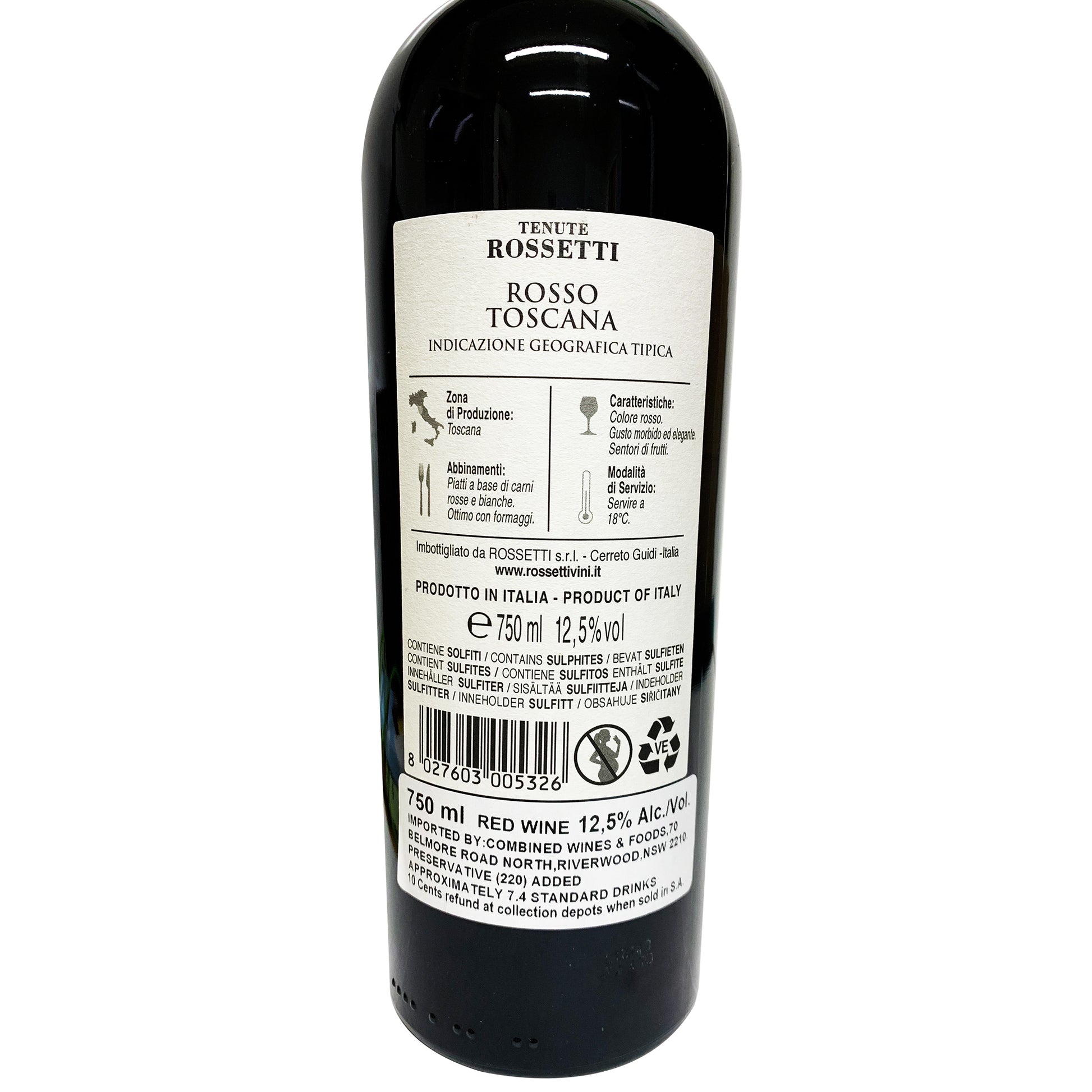 Tenute Rossetti - Red Wine - Rosso Toscana - Tuscany, Italy | Harris Farm Online