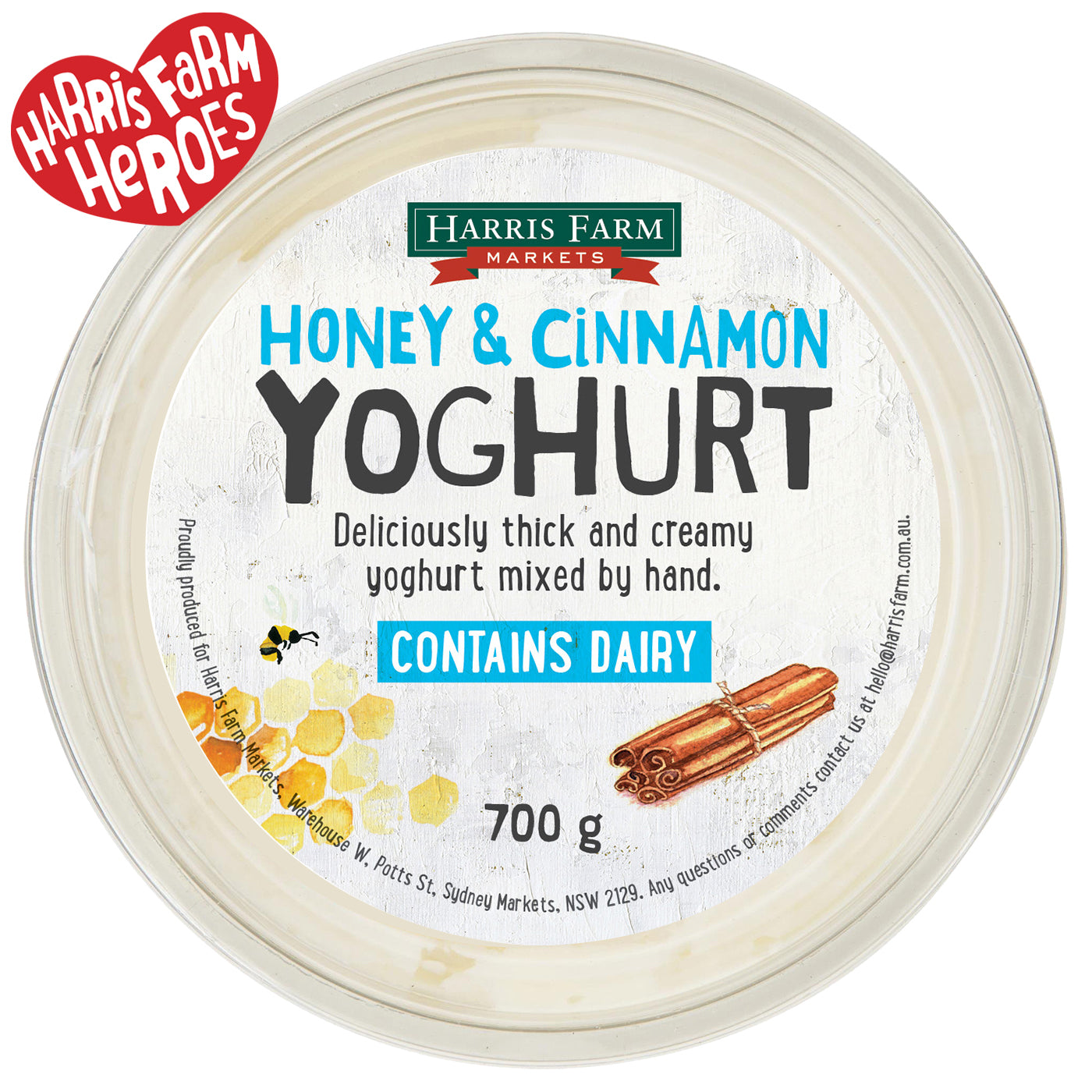 Harris Farm Yoghurt Honey and Cinnamon | Harris Farm Online