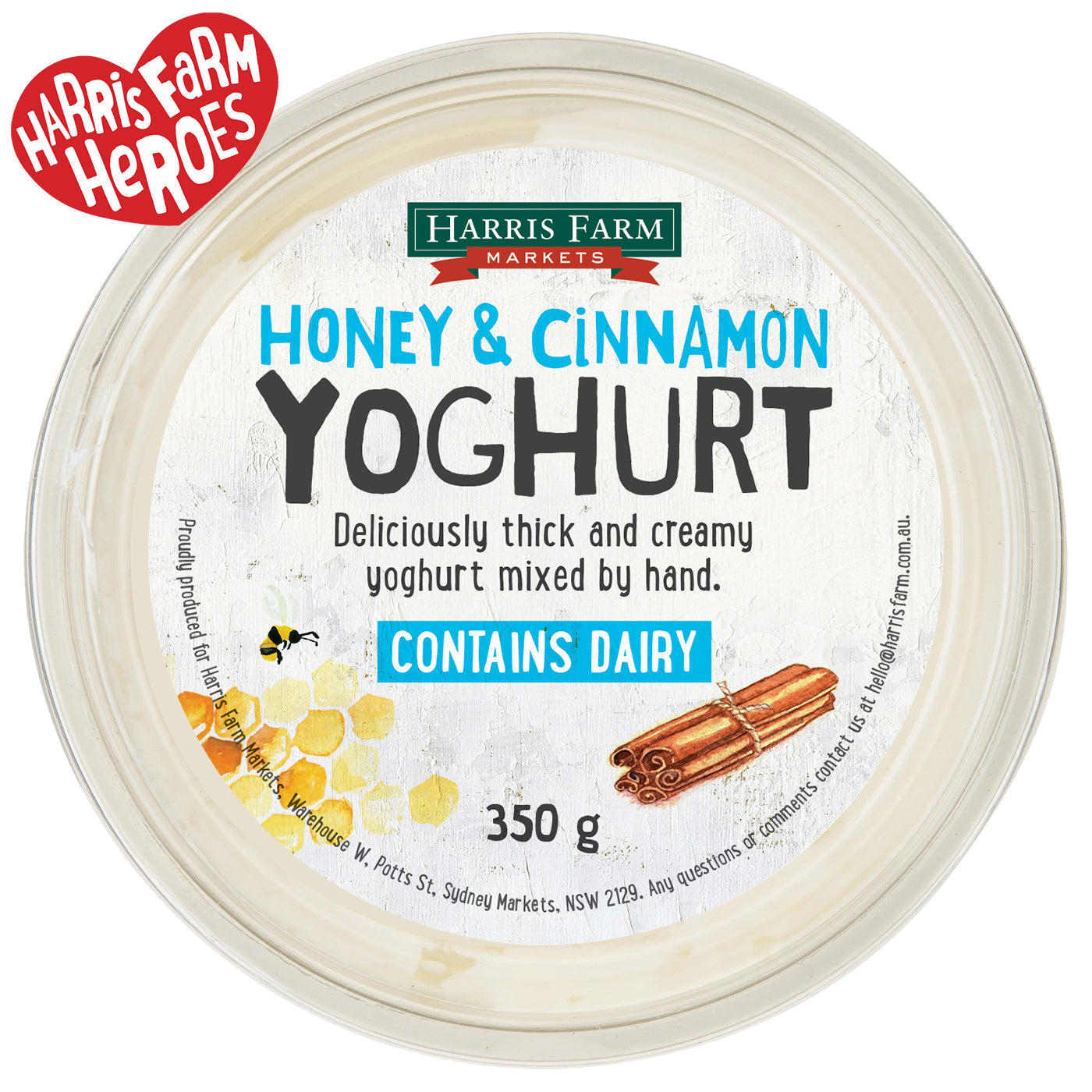 Harris Farm Yoghurt Honey and Cinnamon | Harris Farm Online