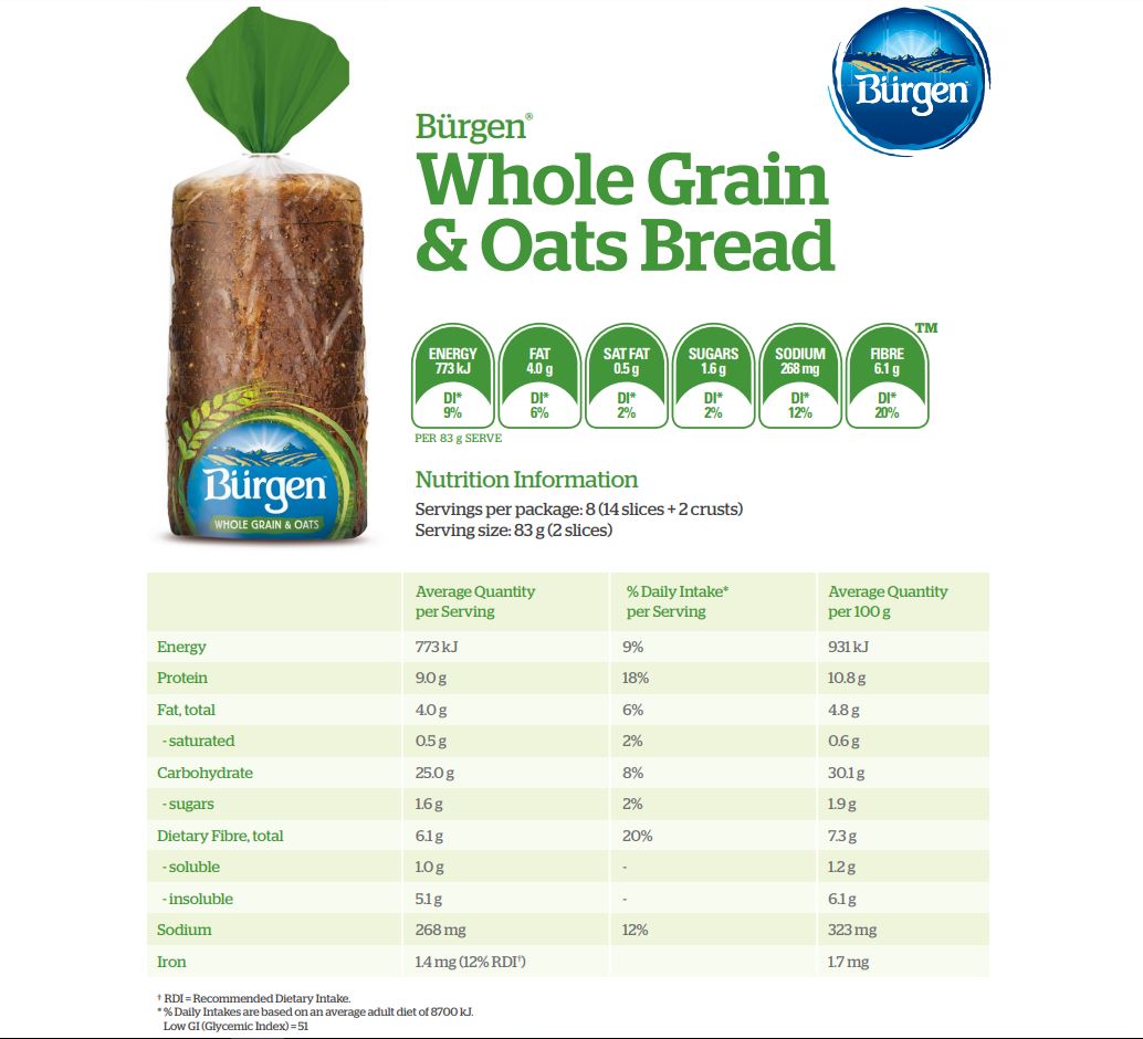 Burgen Wholegrain and Oat 700g