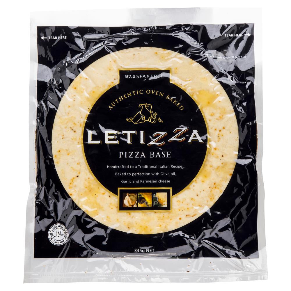 Letizza Authentic Oven Baked Pizza Base 335g , Z-Bakery - HFM, Harris Farm Markets
 - 1