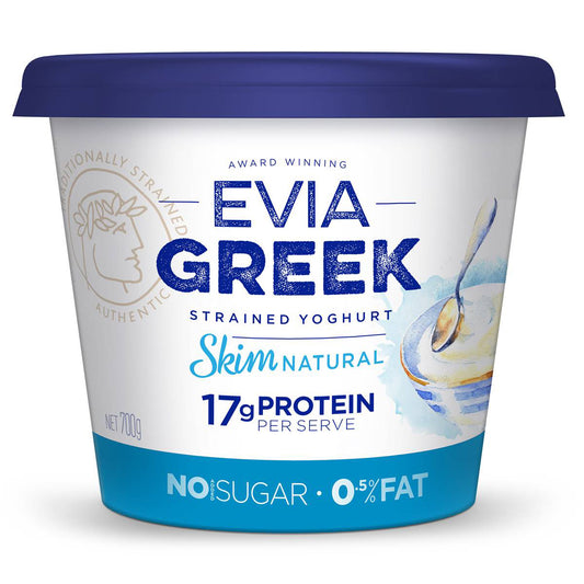 Evia Greek Strained Yoghurt Skim Natural | Harris Farm Online