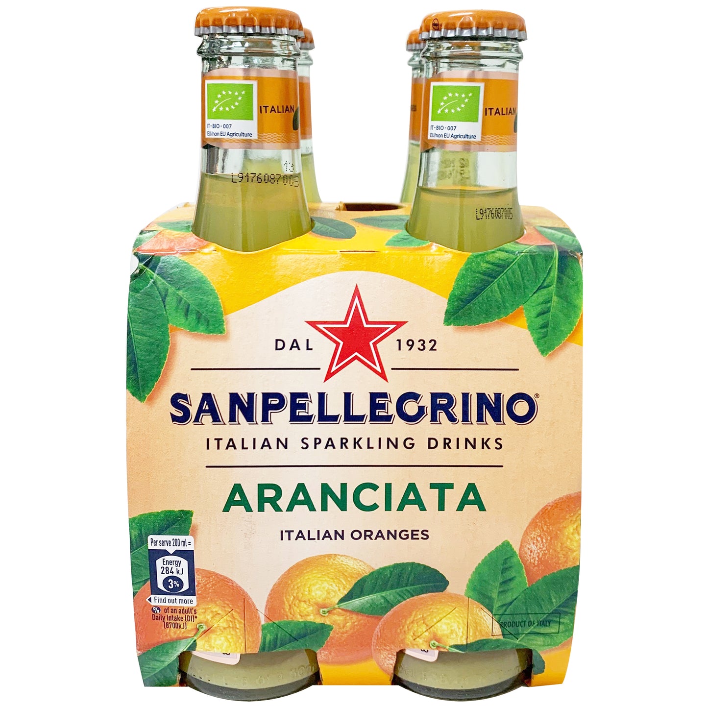 San Pellegrino Aranciata 4 x 200ml