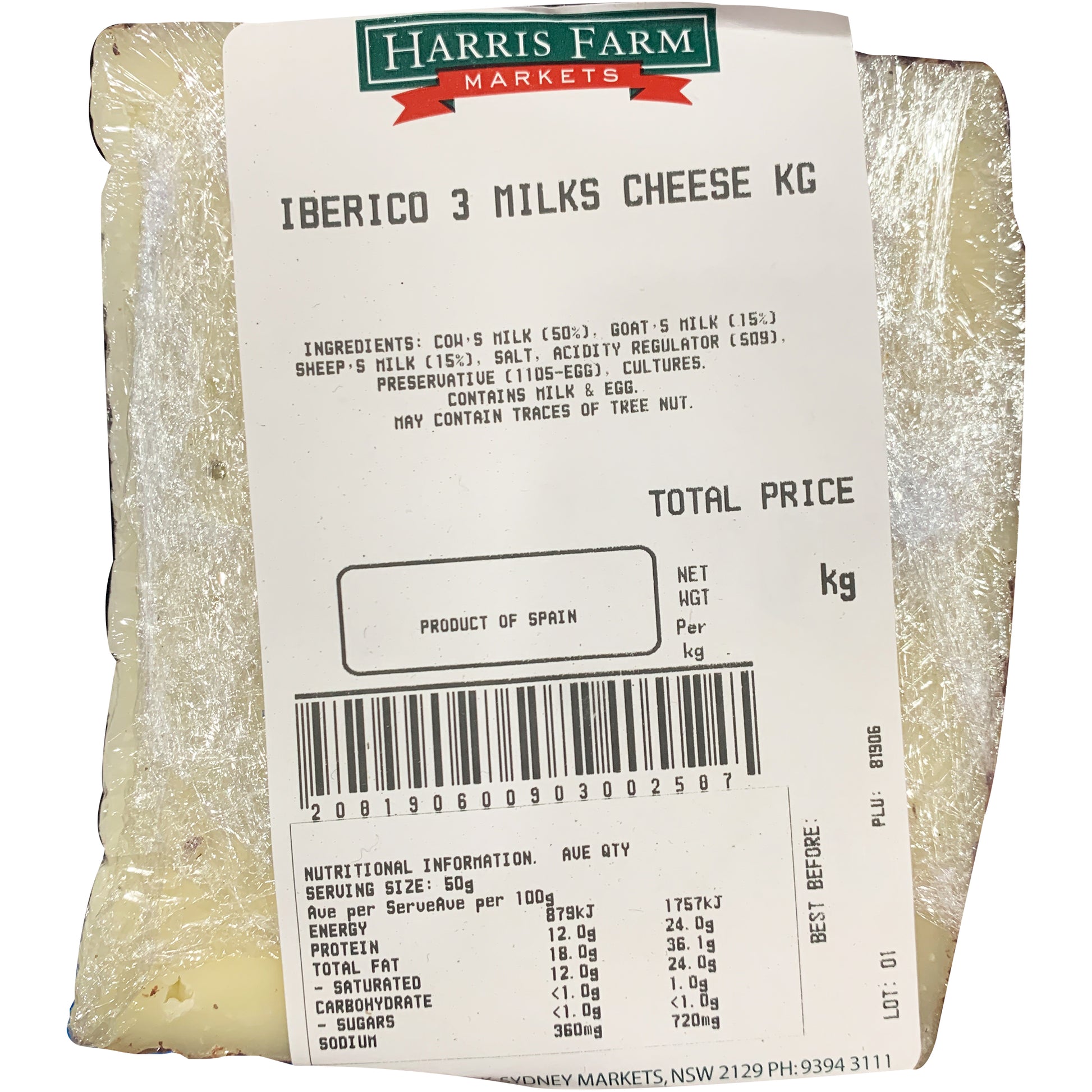 Iberico 3 Milks Cheese | Harris Farm Online