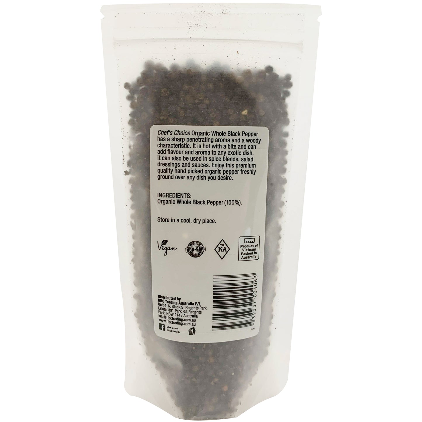 Chef's Choice Organic Whole Black Pepper | Harris Farm Online