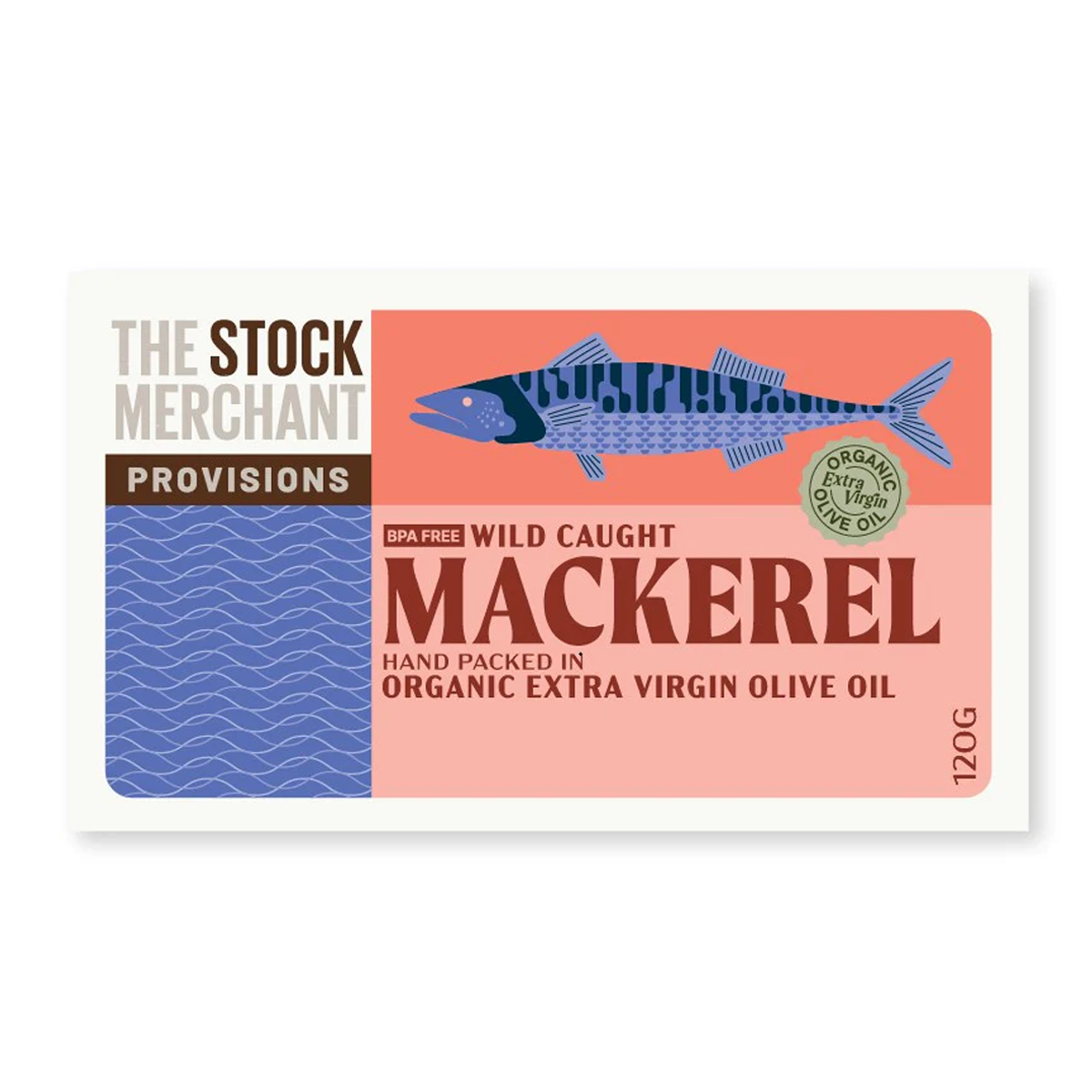 The Stock Merchant Wild Mackerel in Extra Virgin Olive Oil 120g