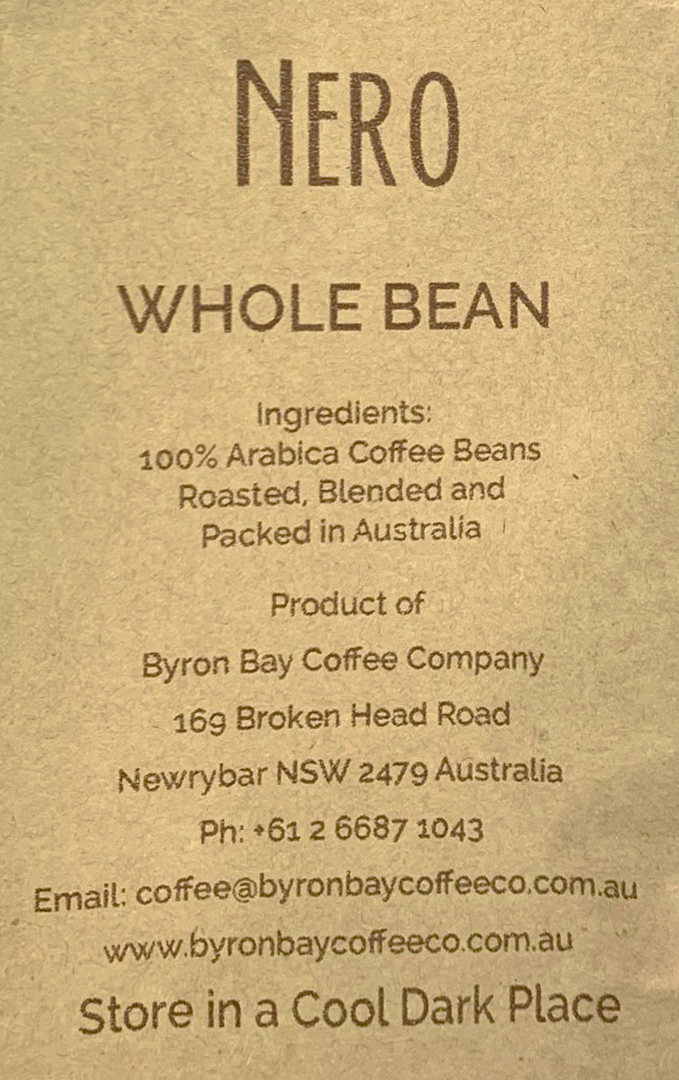 Byron Bay Coffee Co. Nero Espresso Bean Coffee | Harris Farm Online