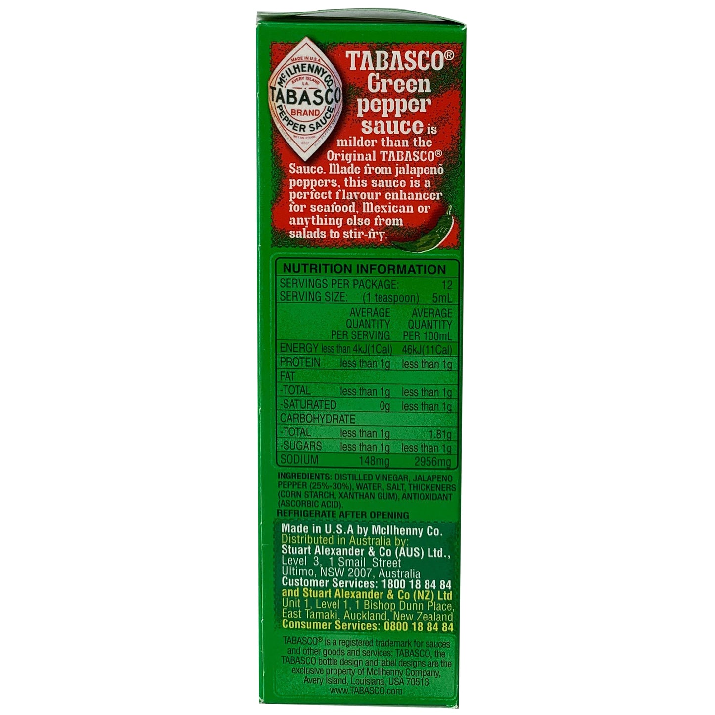 Mcilhenny Tabasco Green Pepper Sauce 60ml