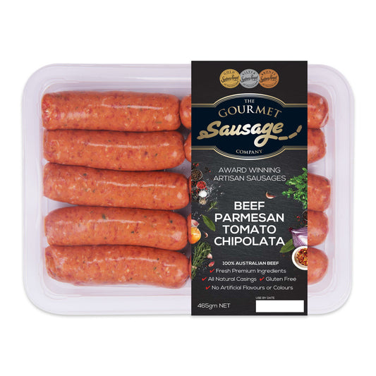 The Gourmet Sausage Beef Parmigiano Chipolatas 465g | Harris Farm Online